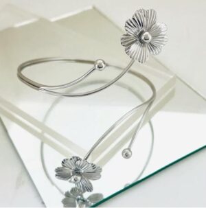 Bracelete Flor prata